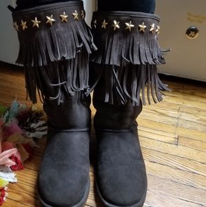 RARE Jimmy Choo Uggs Ugg Boots Fringe Stars